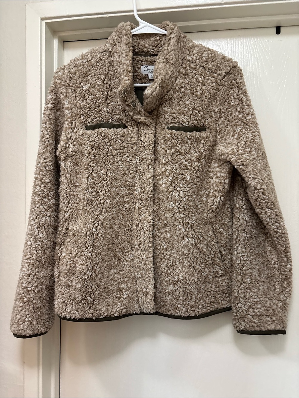 CoffeeShop Women's Taupe Teddy Sherpa Jacket